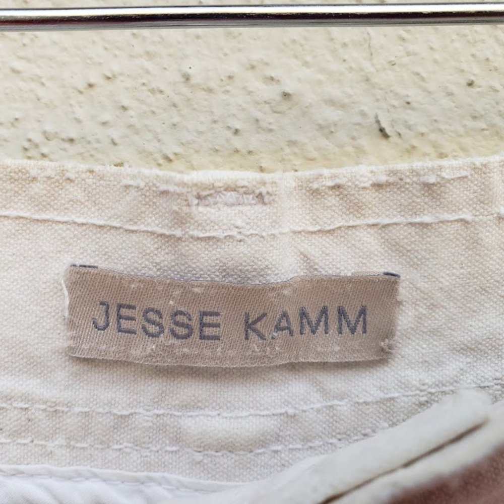 Jesse Kamm Wide Leg Crop Sailor Pants Salt White - Picture 9 of 12